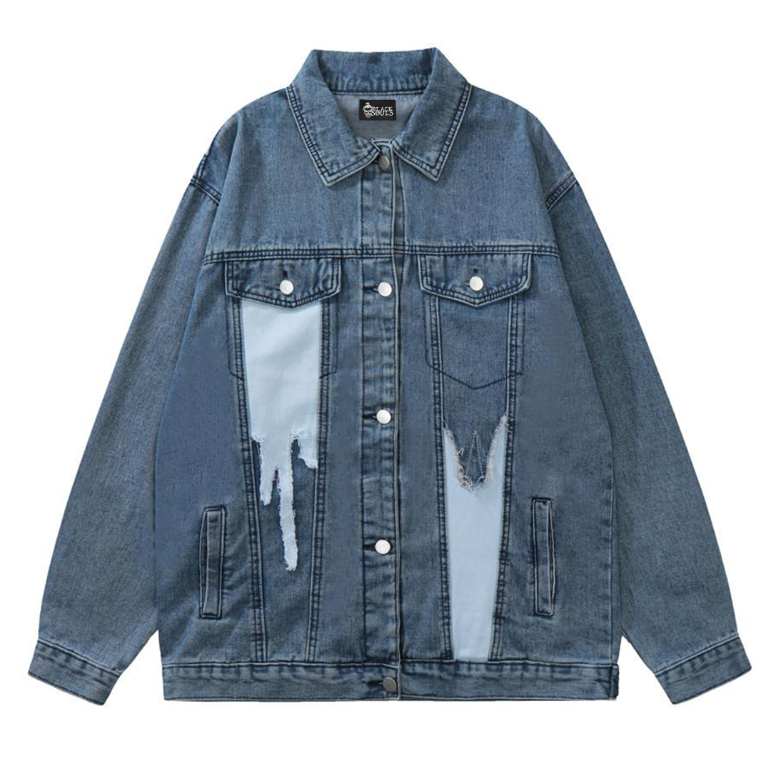 Ripped Rebellion Denim Jacket