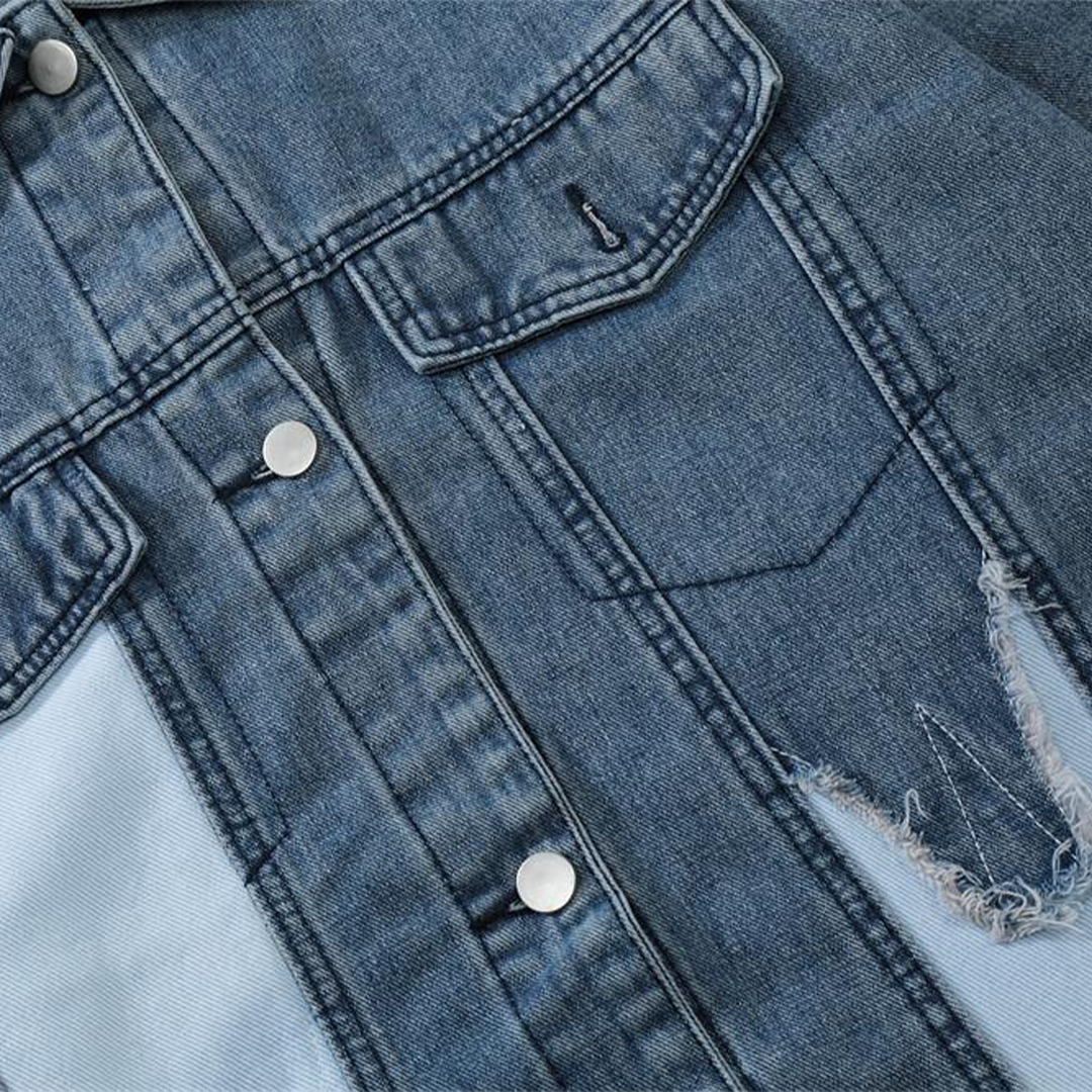 Ripped Rebellion Denim Jacket