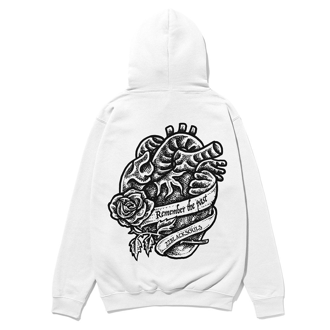 Remember the past 100% cotton Heavyweight hoodie - 22BLACKSOULS