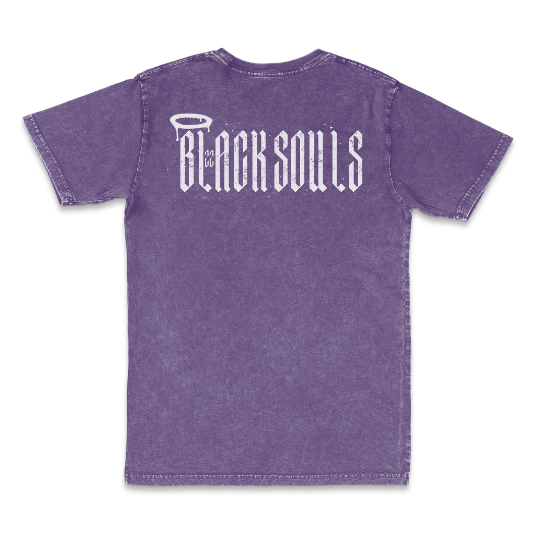 BLACK SOULS ACID WASH T-SHIRT