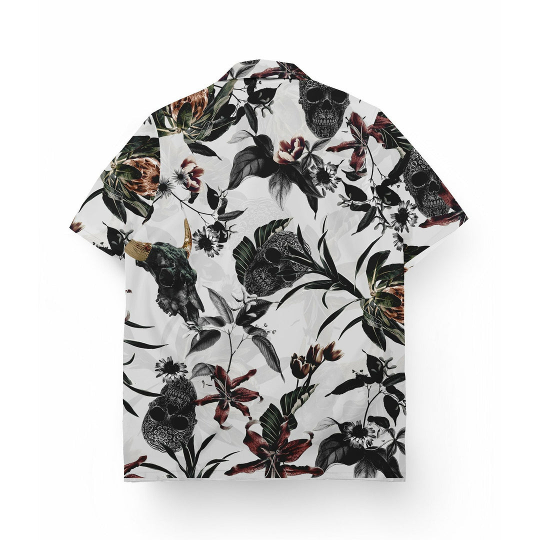 FLOWER SKULLS SHIRT LAPEL COLLAR - 22BLACKSOULS Shirt