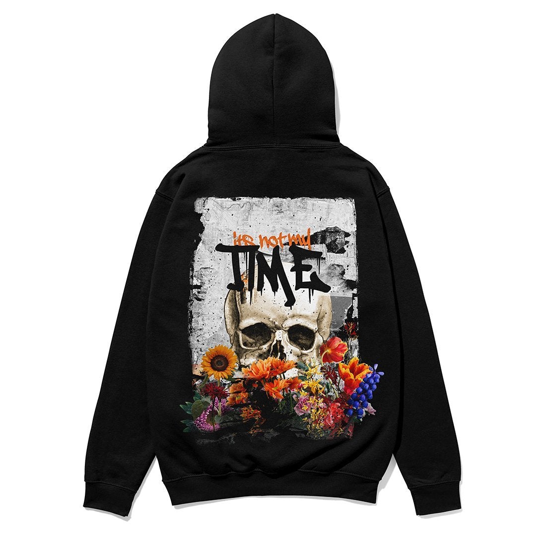 It's not my time 100% cotton Heavyweight hoodie - 22BLACKSOULS Hoodie