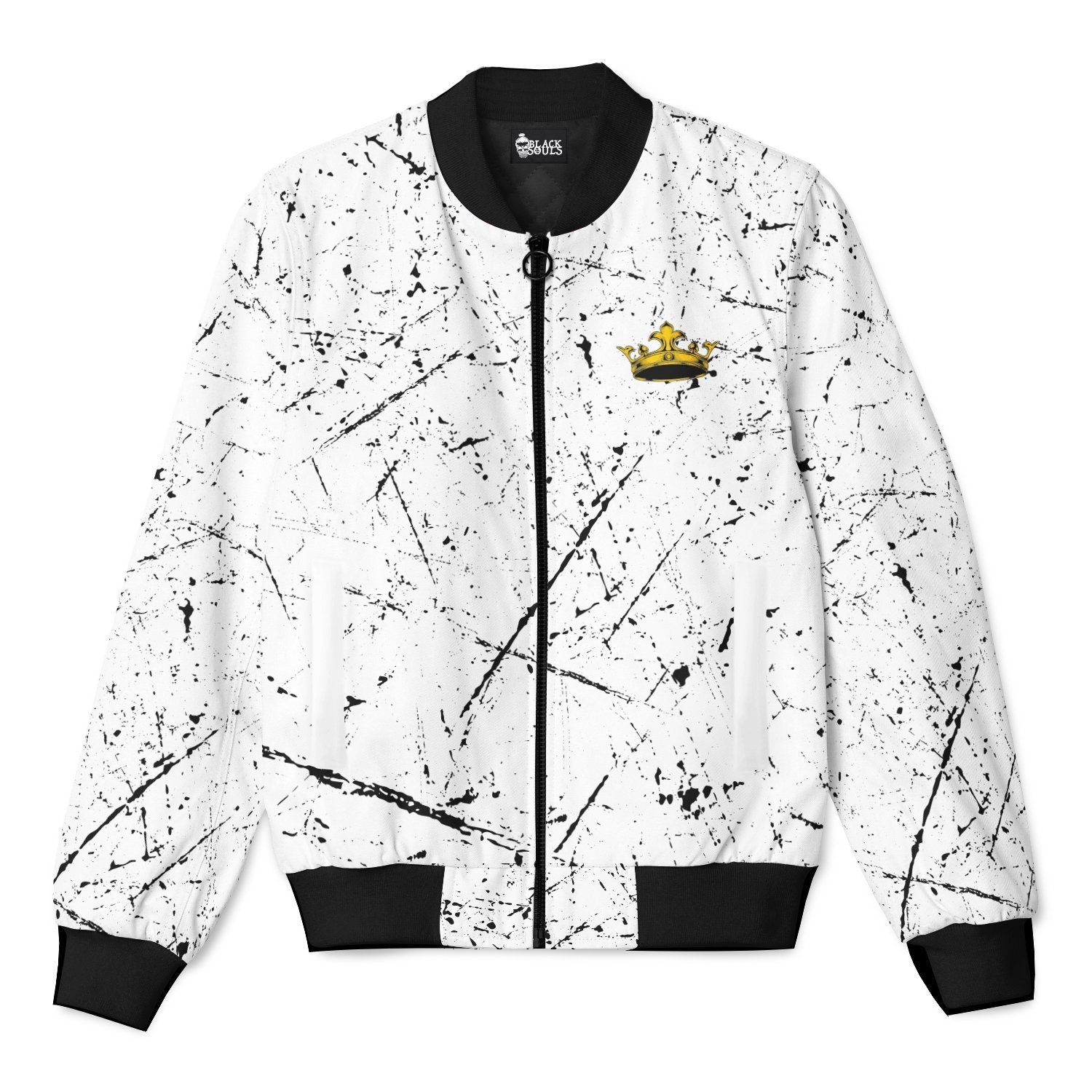 THE TRUE CROWN BOMBER JACKET - 22BLACKSOULS Clothing