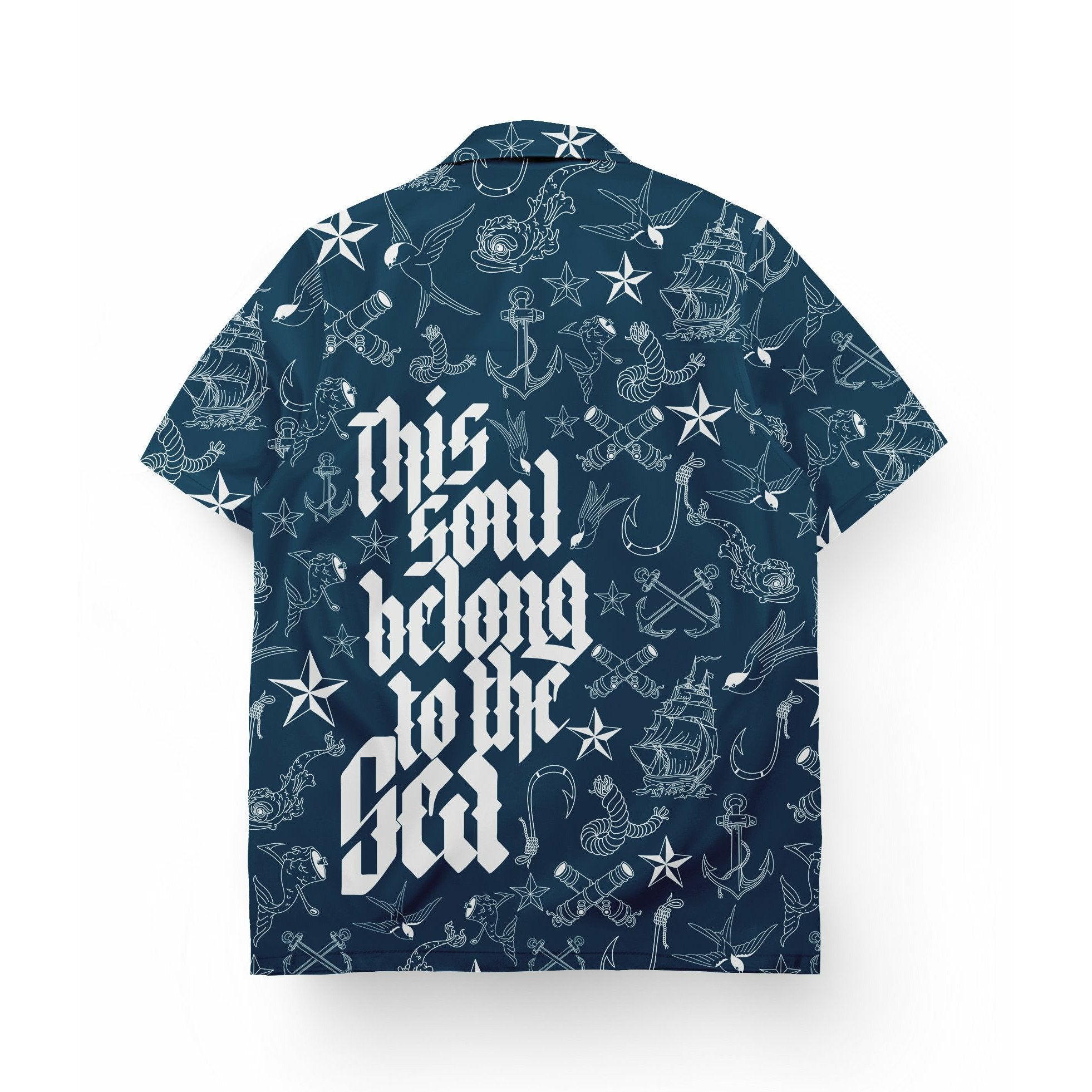 THIS SOUL BELONG TO THE SEA shirt LAPEL COLLAR - 22BLACKSOULS Clothing